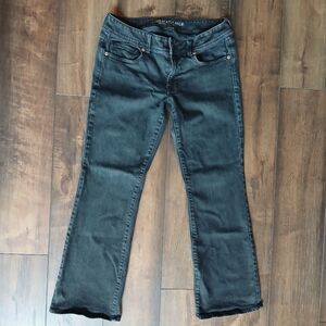 American Eagle Outfitters black Kick Boot jeans women's size 12 short